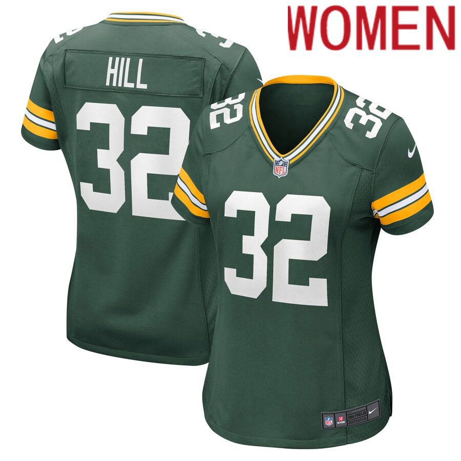 Women Green Bay Packers #32 Kylin Hill Nike Green Nike Game NFL Jersey